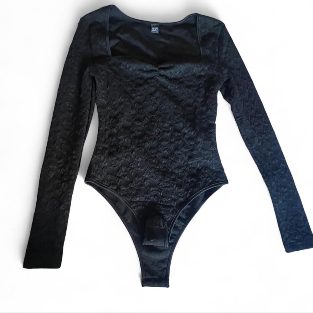Black Lace Long Sleeve Bodysuit